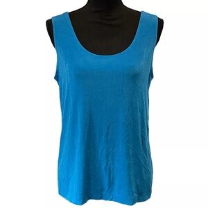 NWT CHICO’S Travelers Contemporary Tank Sz 2 (Women’s Medium 12/14) VENUS BLUE